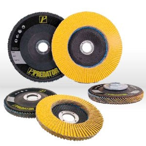 71-10823FF Arc Abrasives Predator Flap Discs,Type 27,4.5"x 7/8",Grit 36,13,300 RPM